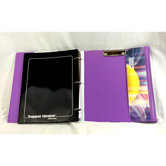 Vintage Trapper Keeper Purple Sunset Binder Retro 80s 90s Portfolio Mead NEW - Picture 3 of 4